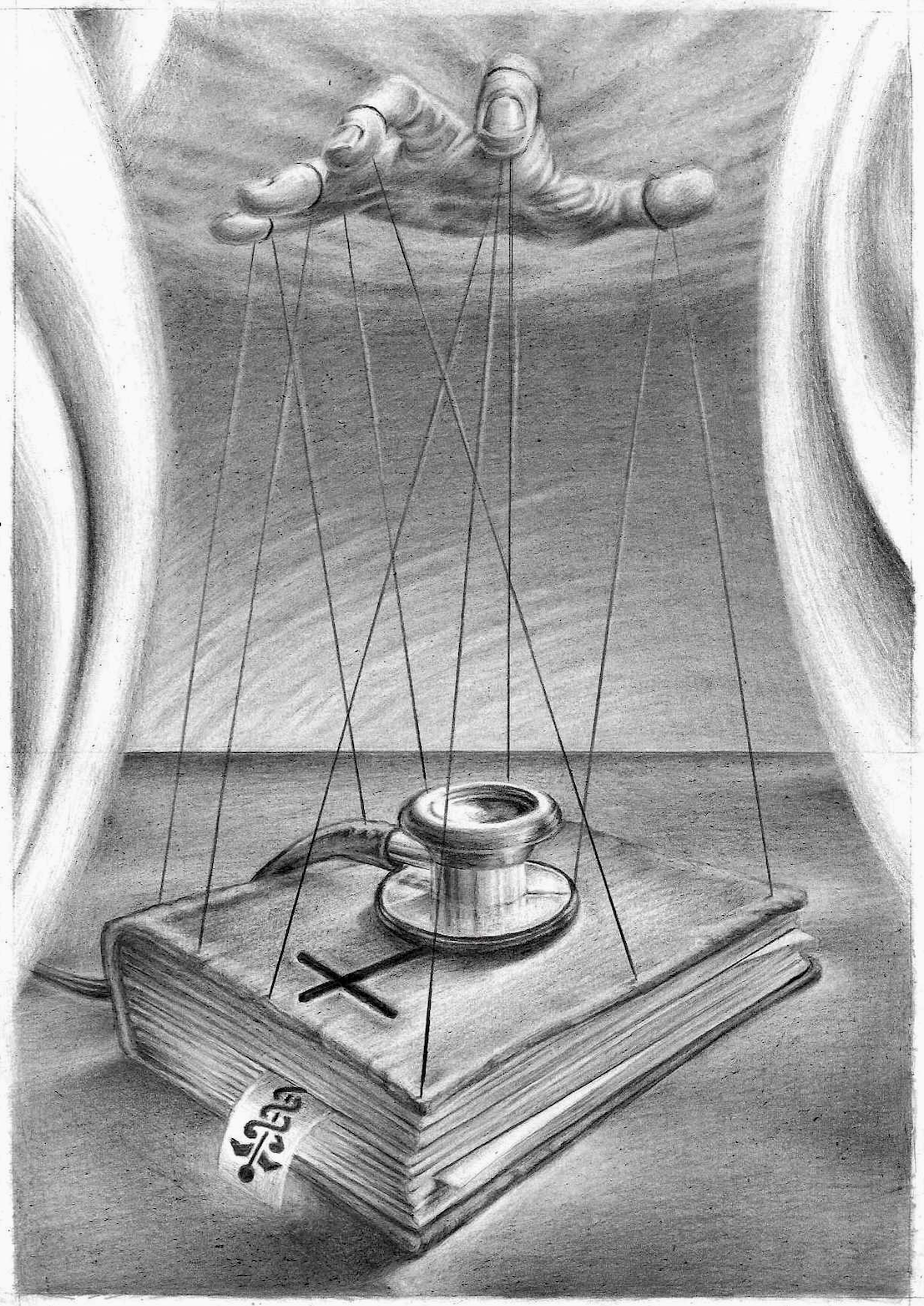 'Crooked Timber', pencil on paper, 2025.