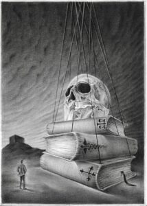 'Crooked Timber' 3, pencil on paper, 30x21cms, 2025
