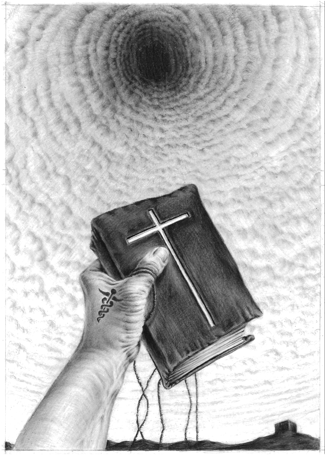 'Crooked Timber' 8. Pencil on paper, 30x21cm, 2026.